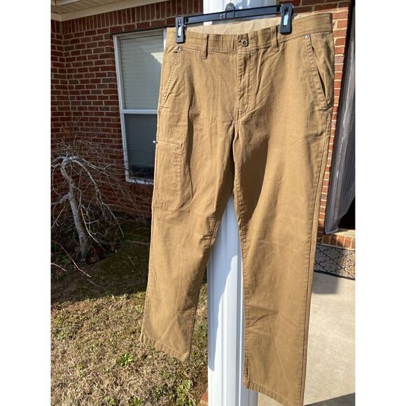 Weatherproof Cargo Pant Men's Size 32x32 Brown Cotton Solid Straight Legs Pocket - Picture 1 of 9